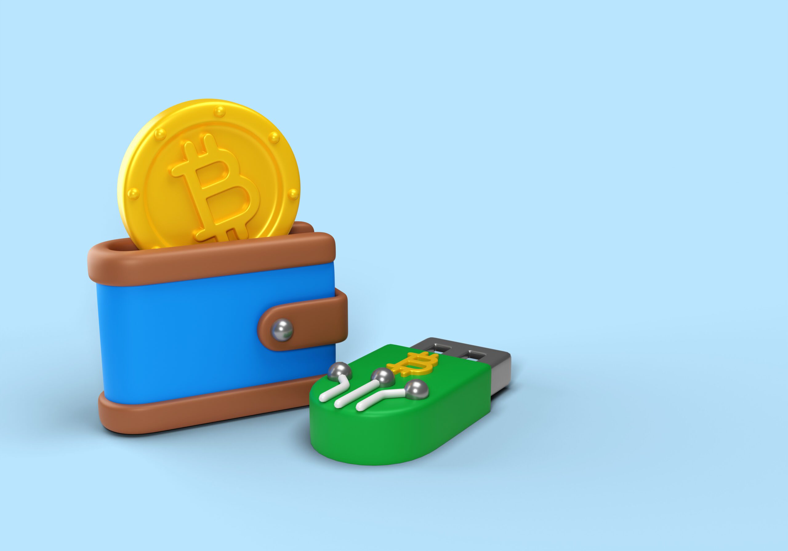 3d Illustration of Crypto wallet